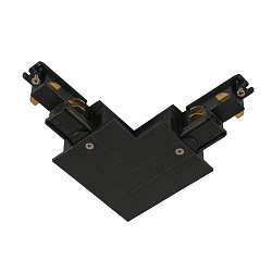 3-phase L-connector S-TRACK PHASE & DALI built-in version, DALI controllable, earth left, with feed-in option, black
