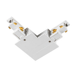 3-phase L-connector S-TRACK PHASE & DALI built-in version, DALI controllable, earth left, with feed-in option, white