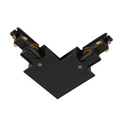 3-phase L-connector S-TRACK PHASE & DALI built-in version, DALI controllable, earth right, with feed-in option, black