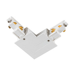 3-phase L-connector S-TRACK PHASE & DALI built-in version, DALI controllable, earth right, with feed-in option, white