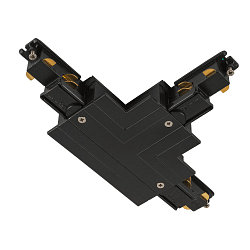 3-phase T-connector S-TRACK PHASE & DALI built-in version, DALI controllable, earth right, earth outside, black