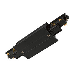 3-phase straight connector S-TRACK PHASE & DALI built-in version, DALI controllable, with feed-in option, black
