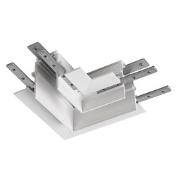 L-connector TRACK 48V mechanical, right, white