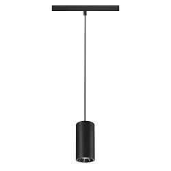 pendant luminaire NUMINOS� S TRACK 48V DALI controllable IP20, chrome, black dimmable