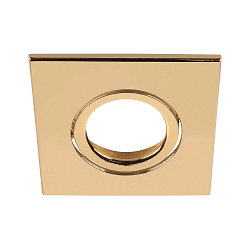 cover UNIVERSAL DOWNLIGHT IP20 square, swivelling, glossy, gold