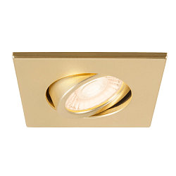 cover UNIVERSAL DOWNLIGHT IP20 square, swivelling, gold matt