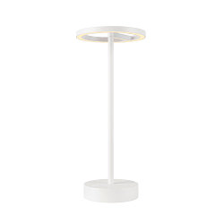 battery table lamp VINOLINA ONE with touch dimmer, ring shape IP54, white dimmable