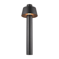 outdoor floor lamp PHOTONI 75 impact resistant, conical E27 IP65, black matt dimmable