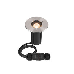 floor recessed luminaire DASAR� S round, swivelling, passable, switchable IP67, stainless steel 