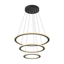 pendant luminaire ONE FLAT TRIPLE IP20, black dimmable