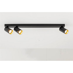 ceiling luminaire KAMI 3 flames GU10 IP20, gold, black
