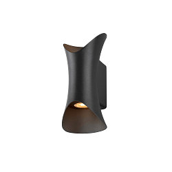 outdoor wall luminaire MODELA UP/DOWN up / down, impact resistant IP65, black matt dimmable