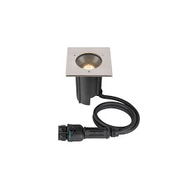 floor recessed luminaire DASAR� M square, swivelling, DALI controllable, passable IP67, stainless steel dimmable