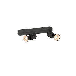 wall and ceiling luminaire PURI 2.0 BASIC ASYM round, asymmetrical GU10 IP20, black dimmable