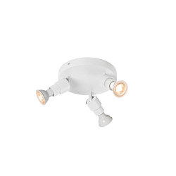 wall and ceiling luminaire PURI 2.0 BASIC 3 flames GU10 IP20, white dimmable