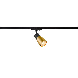 1-phase spot PURI 2.0 - DOME half round, adjustable GU10 IP20, gold, black dimmable