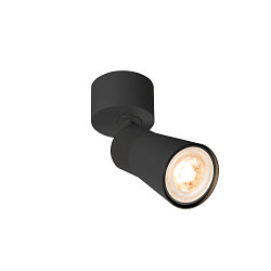 wall and ceiling luminaire PURI 2.0 - CONE GU10 IP20, black dimmable