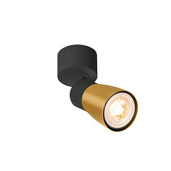 wall and ceiling luminaire PURI 2.0 - DOME GU10 IP20, gold, black dimmable