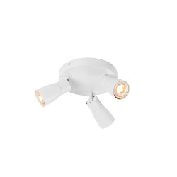 wall and ceiling luminaire PURI 2.0 - DOME 3 flames, round GU10 IP20, white dimmable