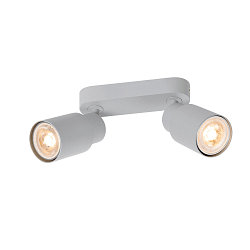 wall and ceiling luminaire PURI 2.0 - TUBE 2 flames, long GU10 IP20, grey dimmable
