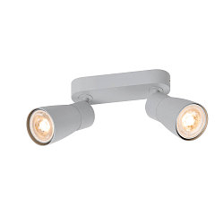wall and ceiling luminaire PURI 2.0 - DOME 2 flames, long GU10 IP20, grey dimmable