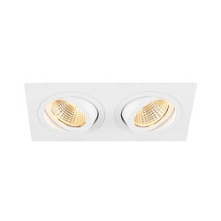 ceiling recessed luminaire NEW TRIA� 155 PHASE 2 flames, rigid, square IP20, white dimmable
