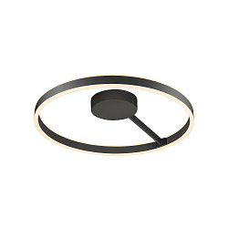 wall and ceiling luminaire ONE PHASE � 60CM up / down, CCT Switch, ring shape IP20, black matt dimmable
