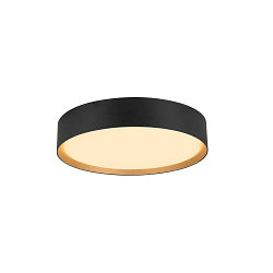 wall and ceiling luminaire DECONA PHASE round, CCT Switch IP44, gold, black dimmable