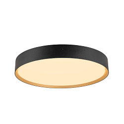 wall and ceiling luminaire DECONA PHASE round, CCT Switch IP44, gold, black dimmable