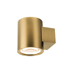 wall luminaire OCULUS PHASE DTW UP/DOWN round, Dim-To-Warm, adjustable IP20, brushed brass dimmable
