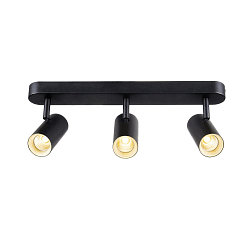 wall and ceiling luminaire NOBLO� TRIPLE PHASE DTW 3 flames, round, Dim-To-Warm IP20, black dimmable