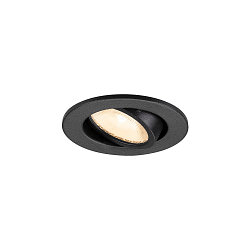 ceiling recessed luminaire NEW TRIA� 45 round, suitable for VDU workstation IP20, black, lacquered 