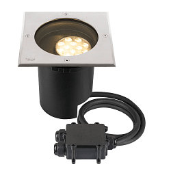 floor recessed luminaire DASAR� L DALI swivelling, square, asymmetrical, dimmable IP65/IP67, stainless steel dimmable