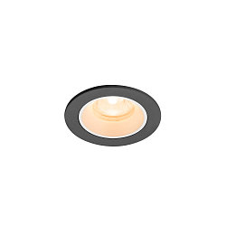 ceiling recessed luminaire NUMINOS� XS round, suitable for VDU workstation IP20, black, white, lacquered dimmable