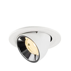 recessed spotlight NUMINOS� GIMBLE S swivelling, suitable for VDU workstation IP20, white dimmable