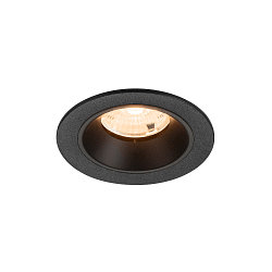 ceiling recessed luminaire NUMINOS� S round, suitable for VDU workstation IP20, black, lacquered dimmable