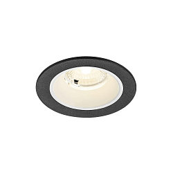 ceiling recessed luminaire NUMINOS� S round, suitable for VDU workstation IP20, black, white, lacquered dimmable