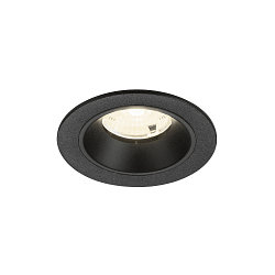 ceiling recessed luminaire NUMINOS� S round, suitable for VDU workstation IP20, black, lacquered dimmable