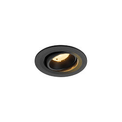 ceiling recessed luminaire NUMINOS� MOVE S round, suitable for VDU workstation IP20, black, lacquered dimmable