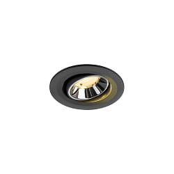 ceiling recessed luminaire NUMINOS� MOVE S swivelling, suitable for VDU workstation IP20, chrome, black dimmable