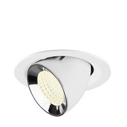 recessed spotlight NUMINOS� GIMBLE M swivelling, suitable for VDU workstation IP20, chrome, white dimmable