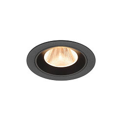 ceiling recessed luminaire NUMINOS� M round, suitable for VDU workstation IP20, black, lacquered dimmable