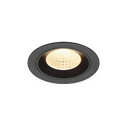 ceiling recessed luminaire NUMINOS� M round, suitable for VDU workstation IP20, black, lacquered dimmable