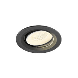 ceiling recessed luminaire NUMINOS� MOVE M round, suitable for VDU workstation IP20, black, white, lacquered dimmable