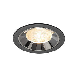ceiling recessed luminaire NUMINOS� L suitable for VDU workstation IP20, chrome, black dimmable