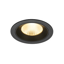 ceiling recessed luminaire NUMINOS� L round, suitable for VDU workstation IP20, black, lacquered dimmable