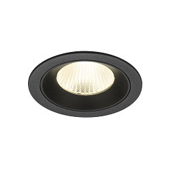 ceiling recessed luminaire NUMINOS� L round, suitable for VDU workstation IP20, black, lacquered dimmable