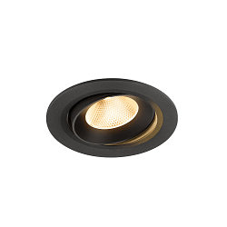 ceiling recessed luminaire NUMINOS� MOVE L round, suitable for VDU workstation IP20, black, lacquered dimmable