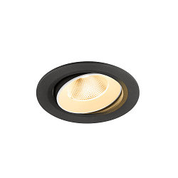 ceiling recessed luminaire NUMINOS� MOVE L round, suitable for VDU workstation IP20, black, white, lacquered dimmable