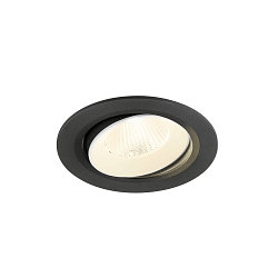 ceiling recessed luminaire NUMINOS� MOVE L round, suitable for VDU workstation IP20, black, white, lacquered dimmable